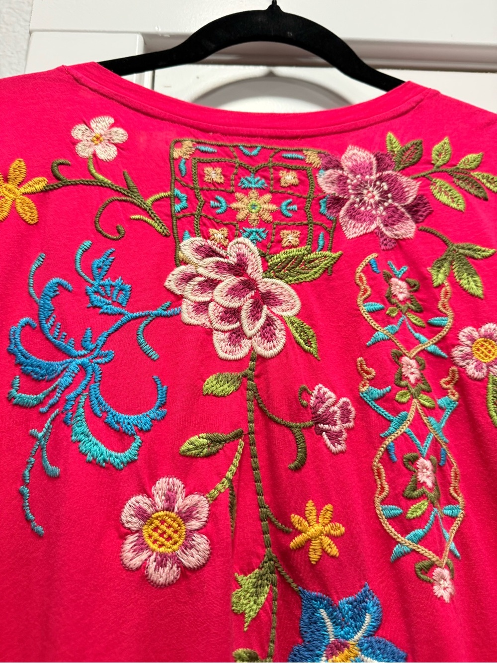 Johnny Was Fuchsia Embroidered SHERI RELAXED KNIT DRESS Maxi XL. - Picture 11 of 13
